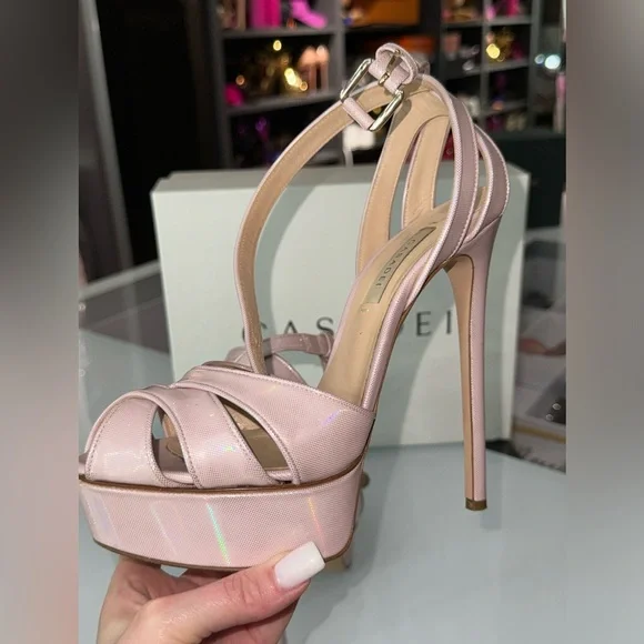 Casadei Flora Platform Sandals Size 38 - Picture 1 of 9